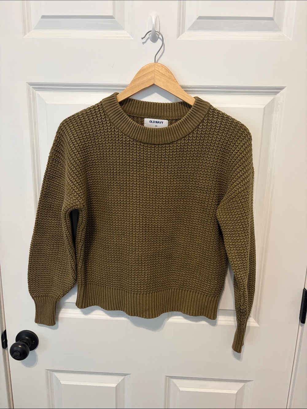 Old Navy Olive Crewneck Knit Sweater